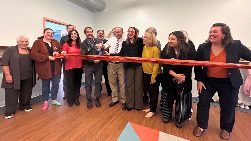 Ribbon cutting at The Homestead at Lakewood Commons to celebrate the expansion.