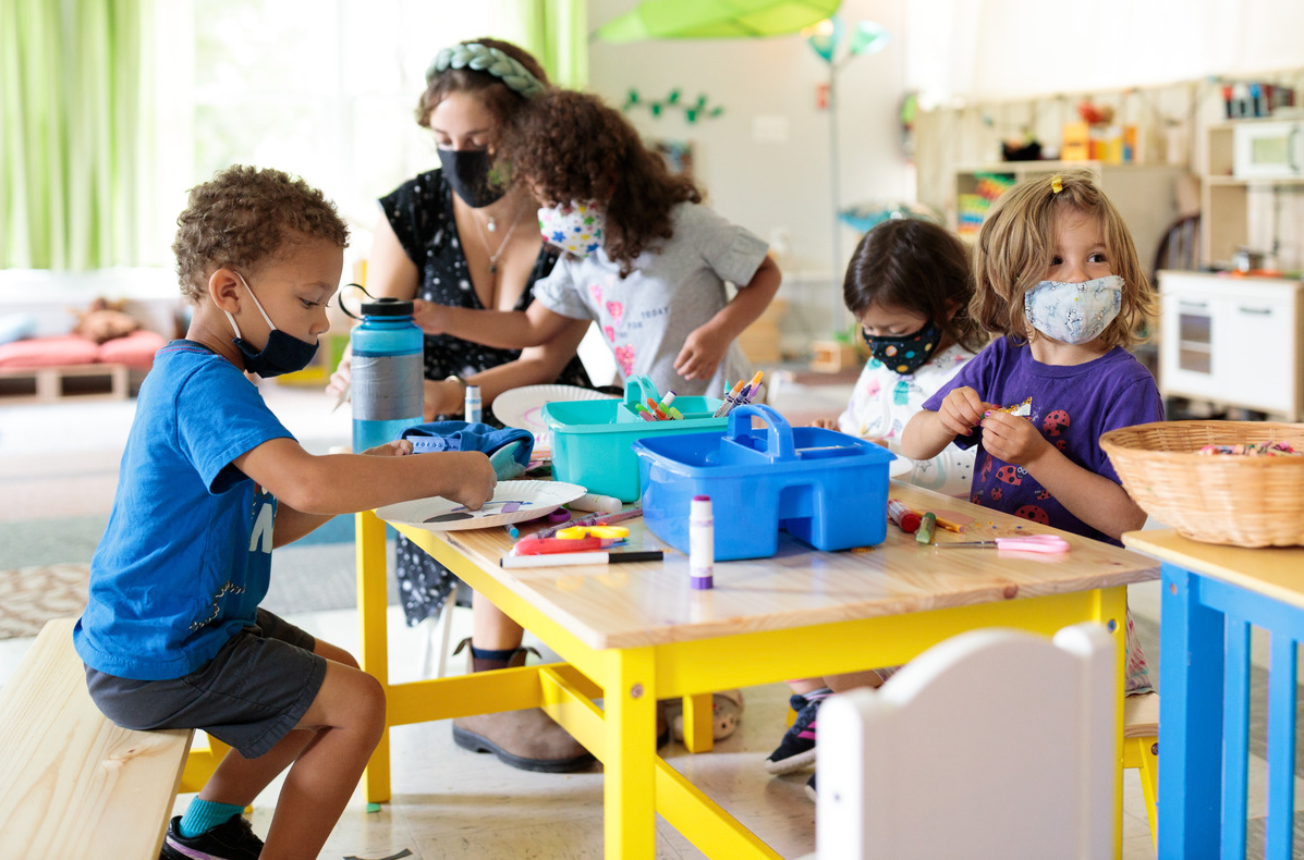 Children craft at One Community Center in Colchester