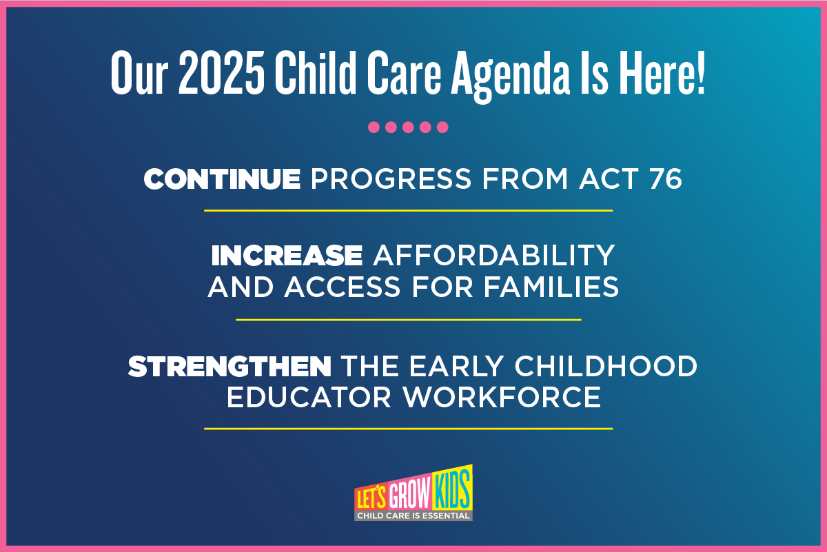 2025 Policy Priorities to Continue Progress on Child Care: Affordability, Access, Strengthening the Workforce